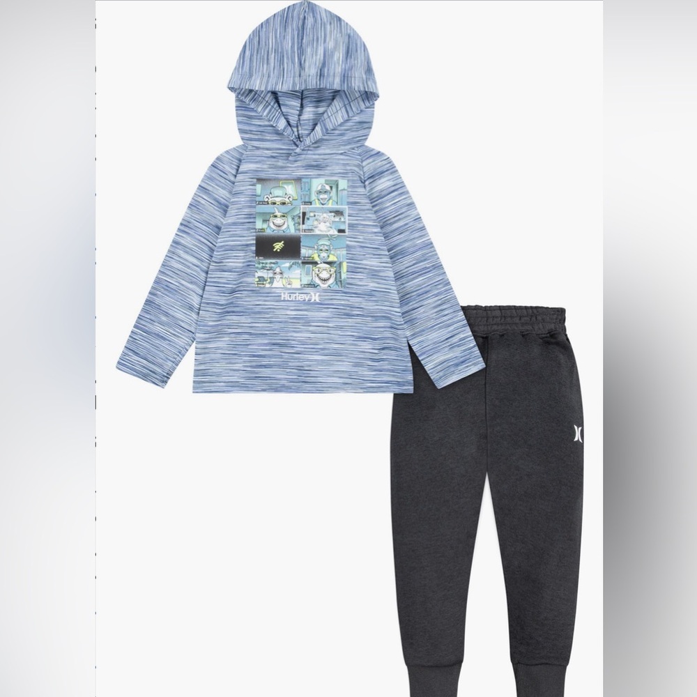 Hurley 2 Piece Jogger Set. Size 12 Months.